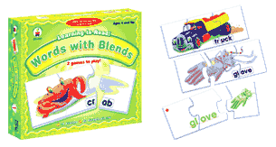 learning to read! words with blends game
