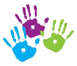 early childhood handprints