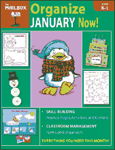 Kindergarten - First Grade Organize January Now Teaching Materials