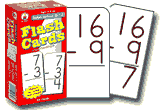 subtraction flash cards