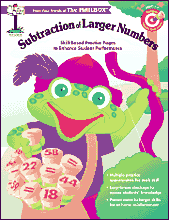 subtraction teaching workbook for second, third grade